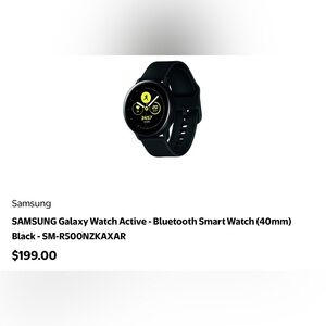 Samsung Galaxy Watch Active - Black